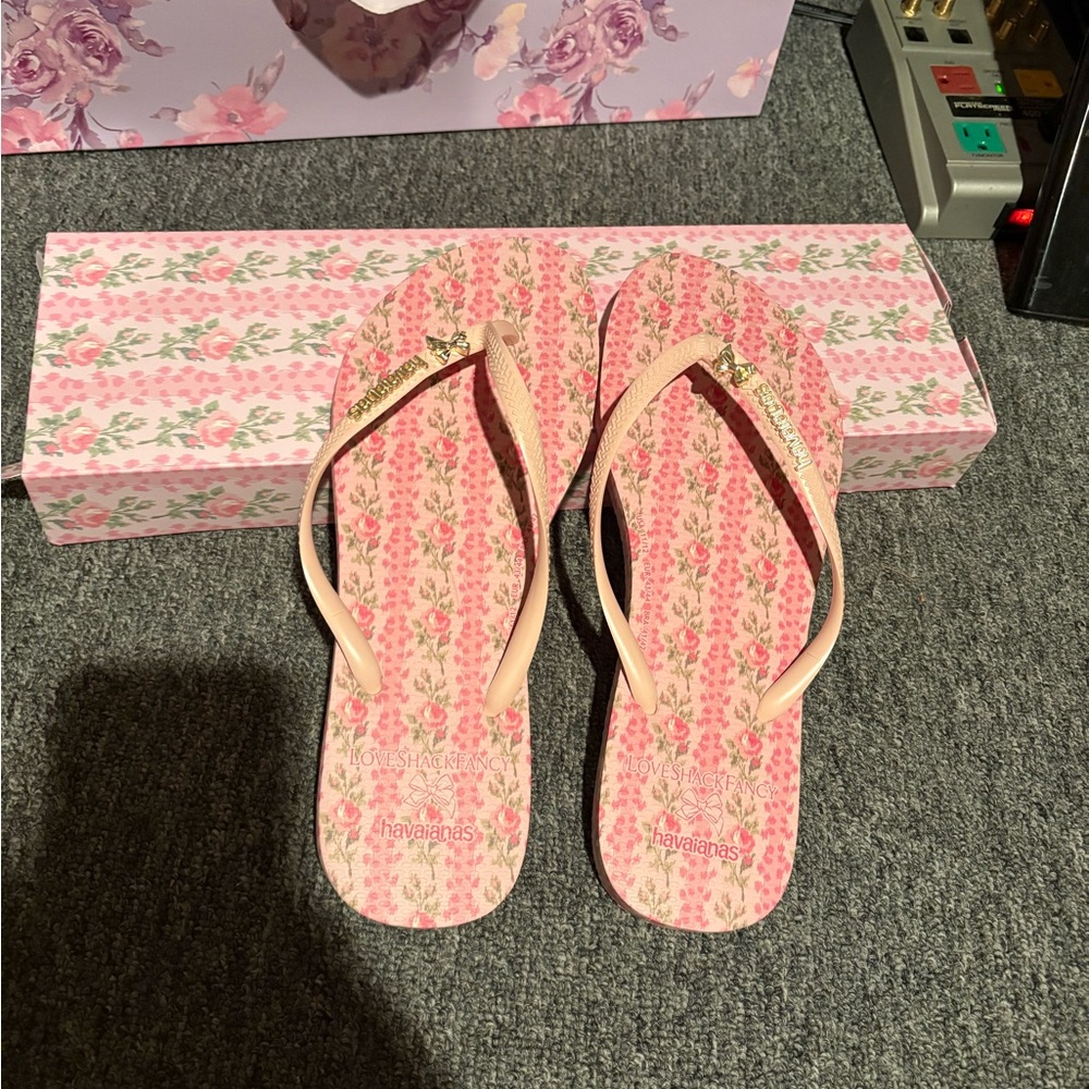 LoveShackFancy X Havianas flip flops